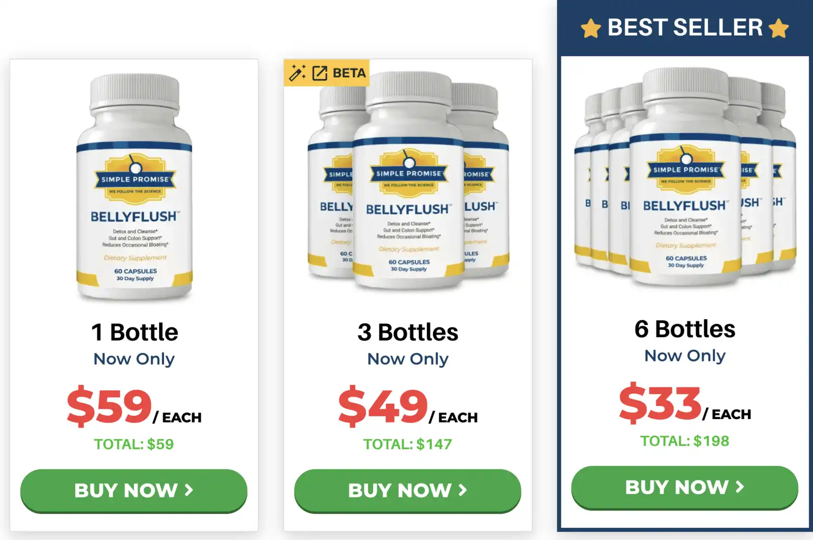 bellyflush three packages